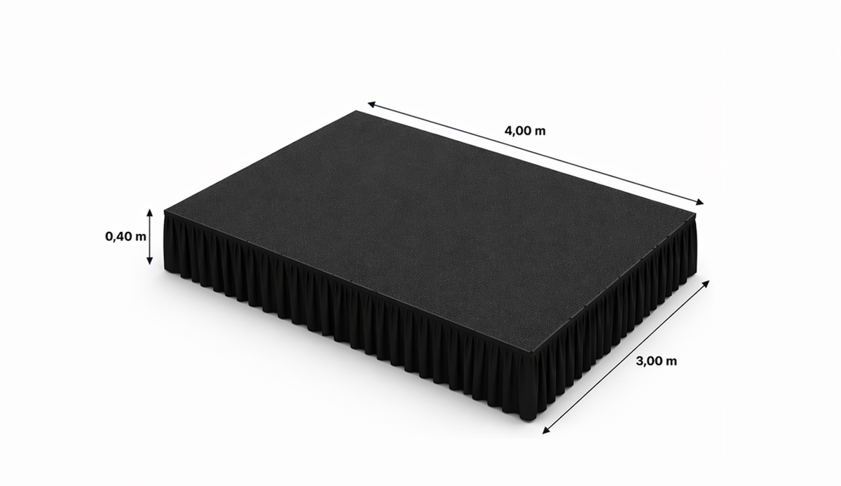 Podium huren bij AV verhuur van Audivio